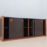 Vintage postmodern laminate and wood sideboard 1970s