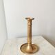 Vintage Gold Brass Candlestick: 1970s Home Decor