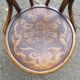 2 bistro chairs sitting wood flowers type 18 Wood- curved