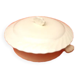 Soupière, légumier, faïence Salins France, années 1950