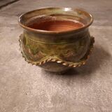 Cache pot, glazed earthenware pot