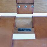 Large 1960s "Bodö" canapé in oak, leather and wool, Svante Skogh, Sweden