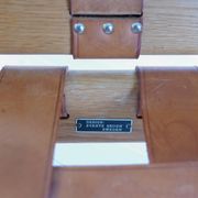 Large 1960s "Bodö" canapé in oak, leather and wool, Svante Skogh, Sweden