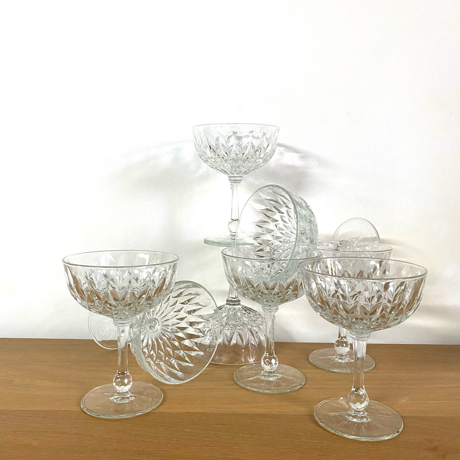 Coupes à champagne - Cristal - vintage