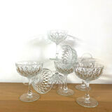 Champagne glasses - Crystal - vintage