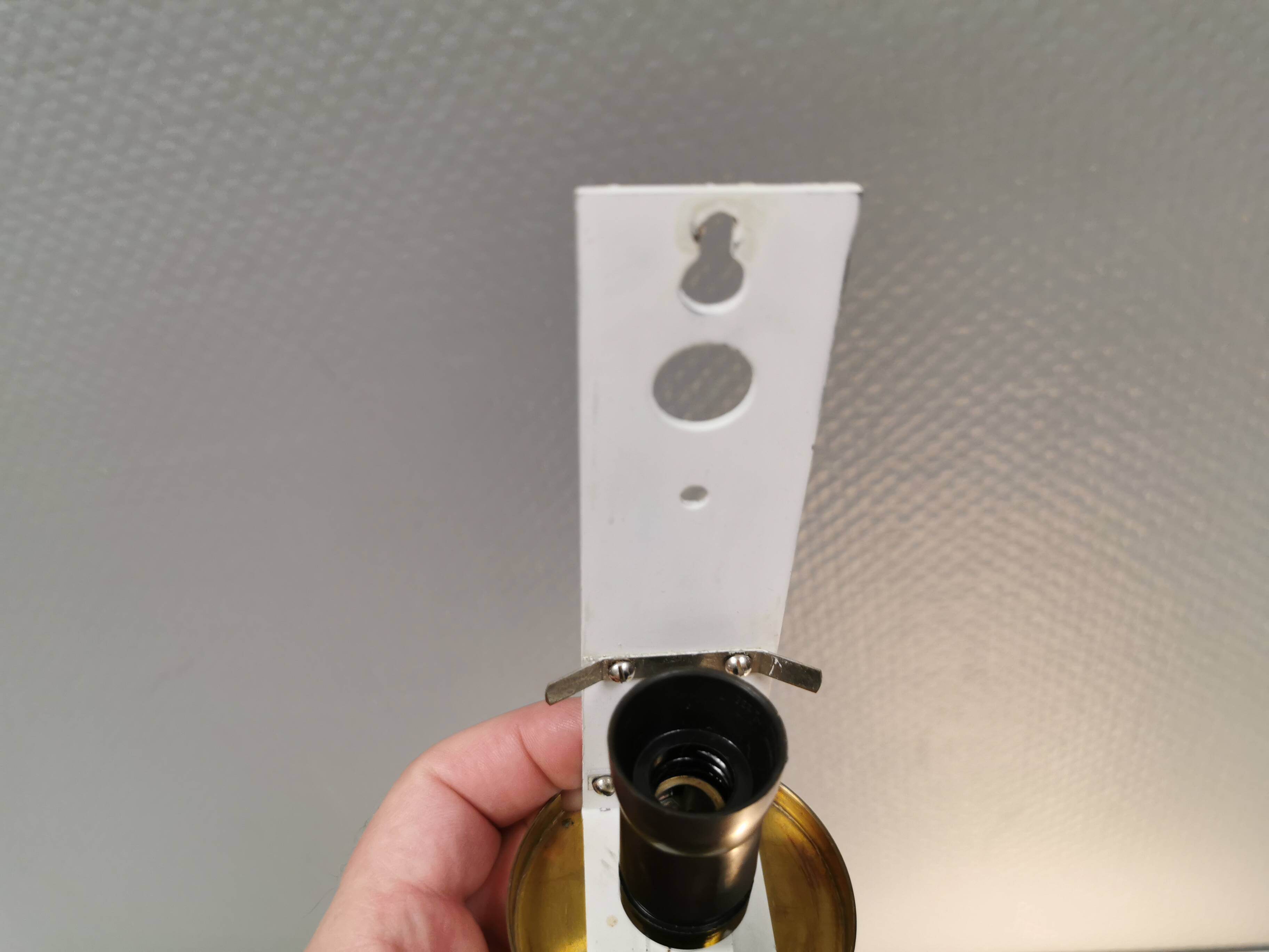 A set of retro wall lamps with white opal glass shades, Denmark 1950s