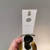 A set of retro wall lamps with white opal glass shades, Denmark 1950s