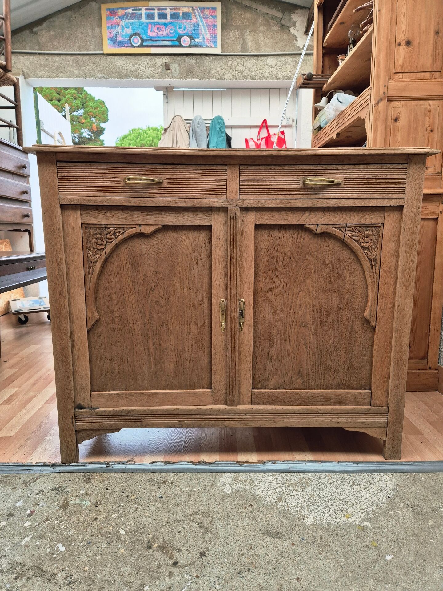 Art Deco oak sideboard