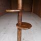 Dudouyt oak floor lamp with swivel shelves, 1940-1950 design