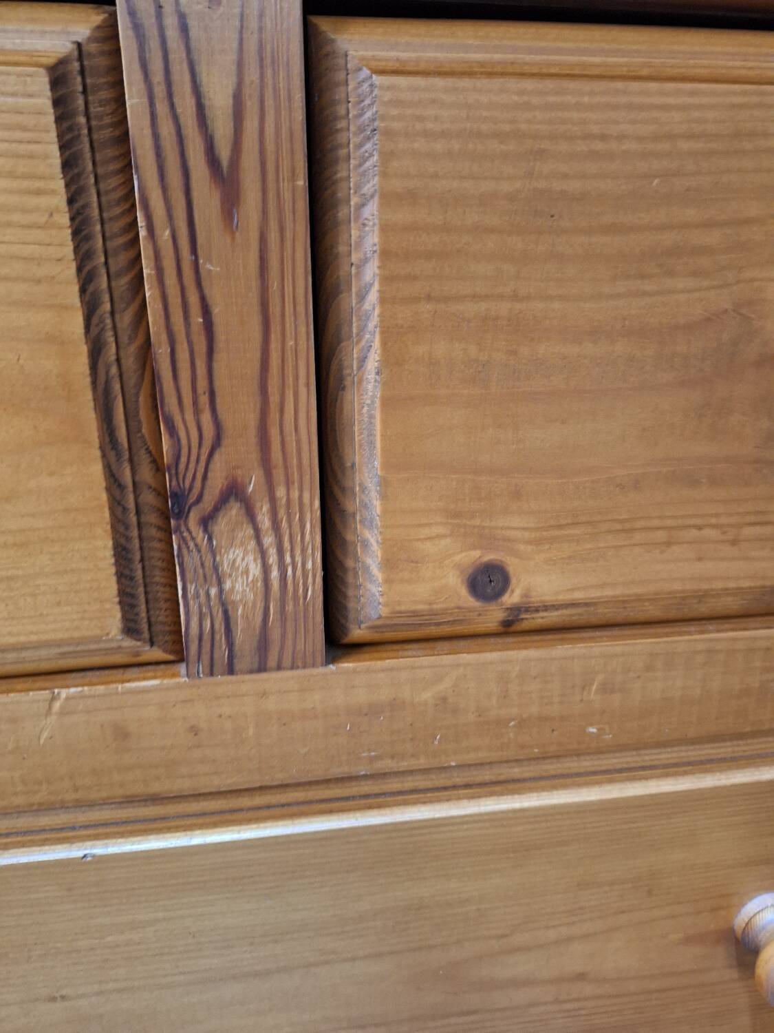 Solid pine chest of drawers