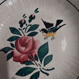 Hollow dish salad bowl earthenware HBC Hautin Boulenger & Co Choisy le Roi late nineteenth century