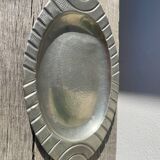 Pewter dish 1900 signed Alice and Eugène Chanal