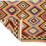 Anatolian handmade kilim rug 271 cm x 166 cm