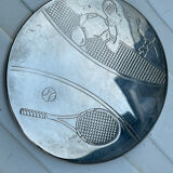 Coaster with tennis theme holder