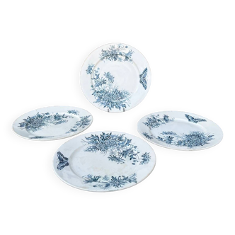 Set of 4 Badonviller dessert plates