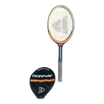 Vintage donnay bjorn borg tennis racket wood + case