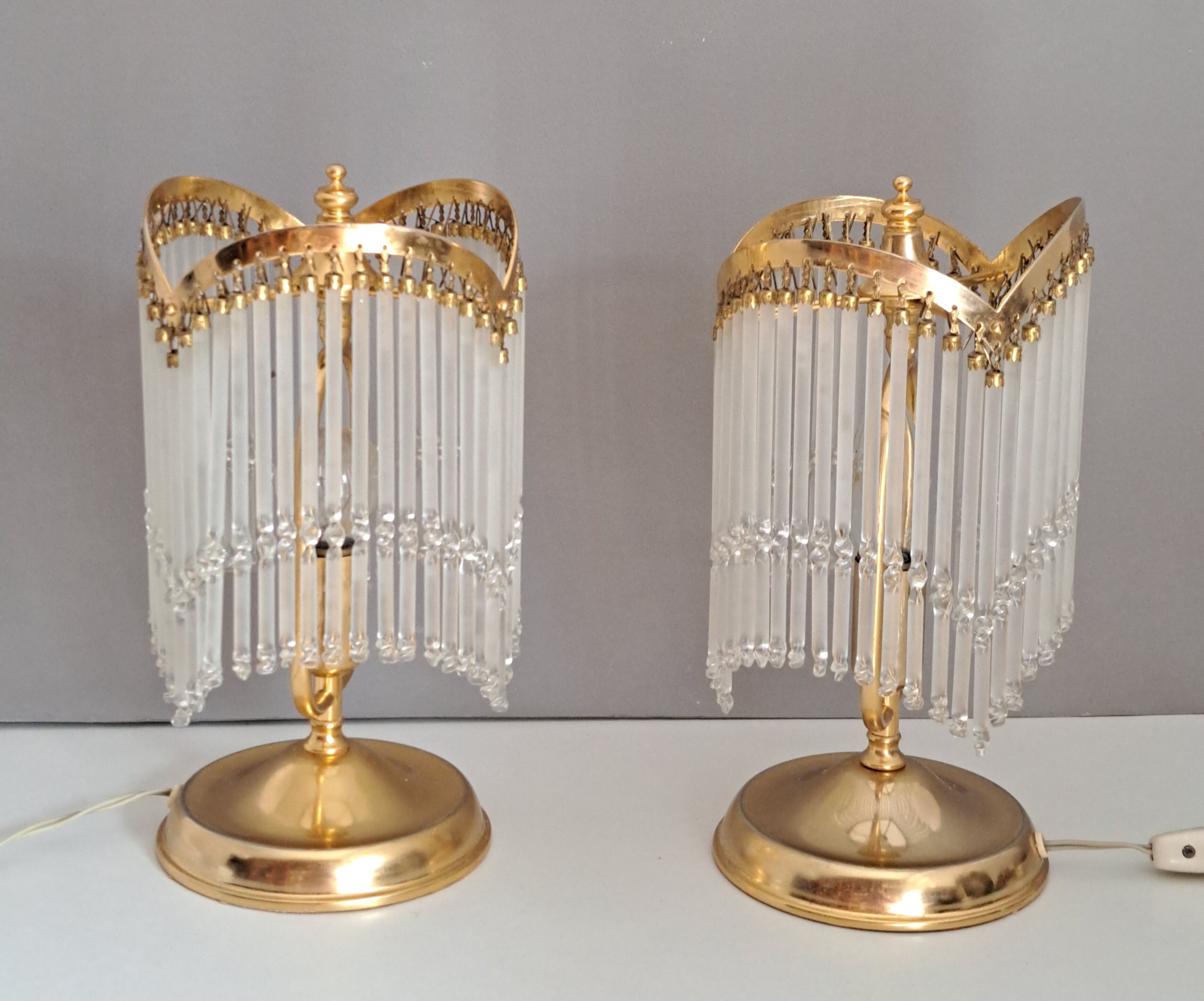 Pair of classic bedside lamps