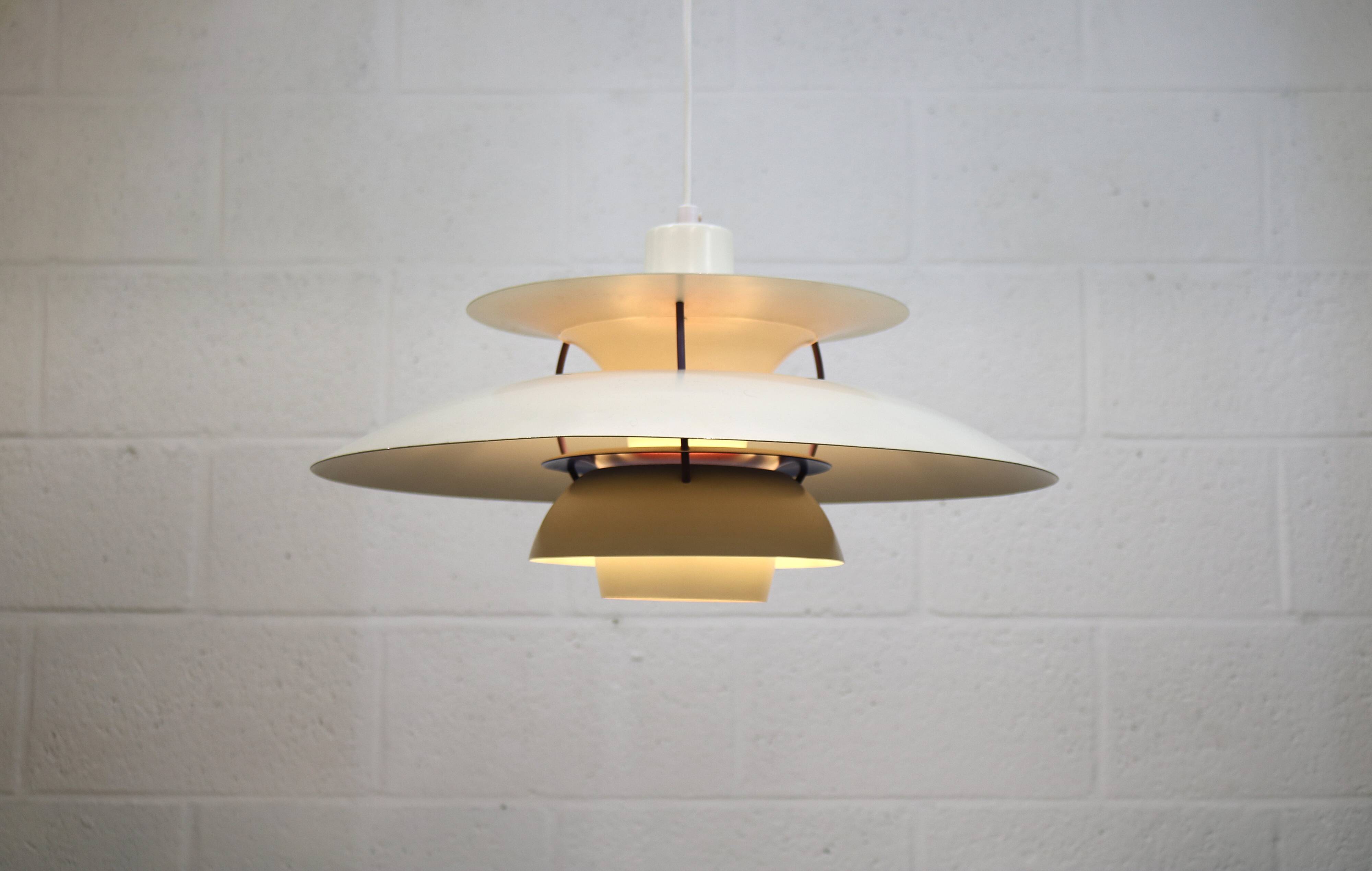 The genuine Danish item - PH5 pendant - original white colour - Louis Poulsen