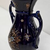 Midnight blue earthenware vase, "fives lille" - early twentieth century