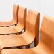Set of 6 Dining Chairs in Birch Plywood 1970s