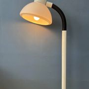 Vintage white mushroom floor lamp Dijkstra Space Age