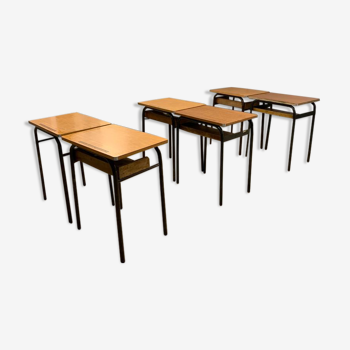Lot of 6 school tables