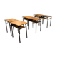 Lot de 6 tables d'écoliers