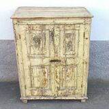 Old and deep wooden wardrobe