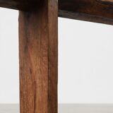 Rustic farmhouse bench in oak, France ca. 1820