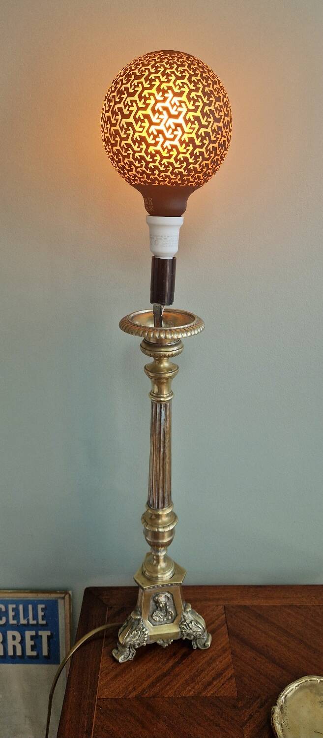 Church candle lamp base, early 20th century