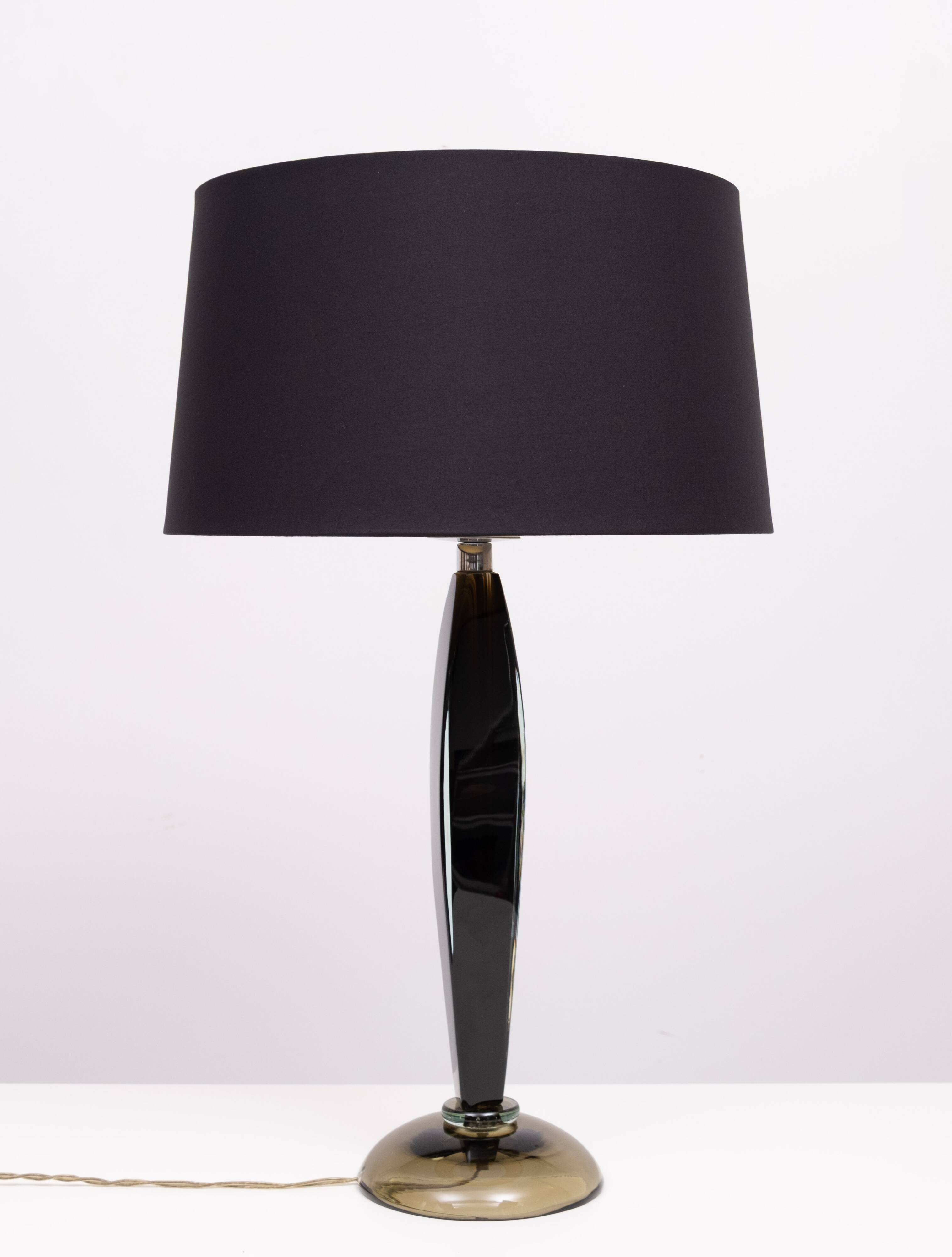 Flavio Poli Murano Glass Table Lamp for Seguso, 1960s