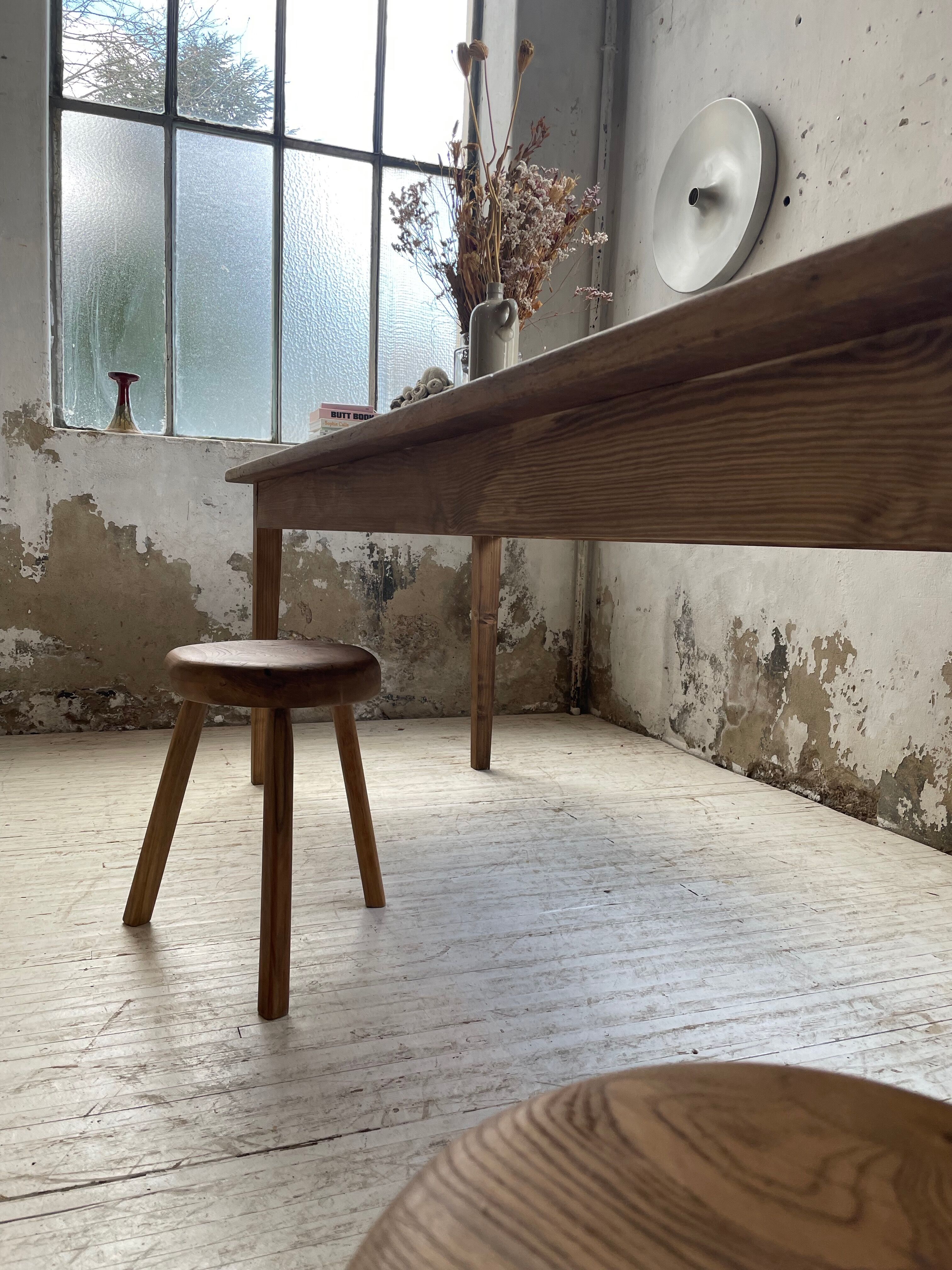 XL farmhouse table in beech and pine 3m