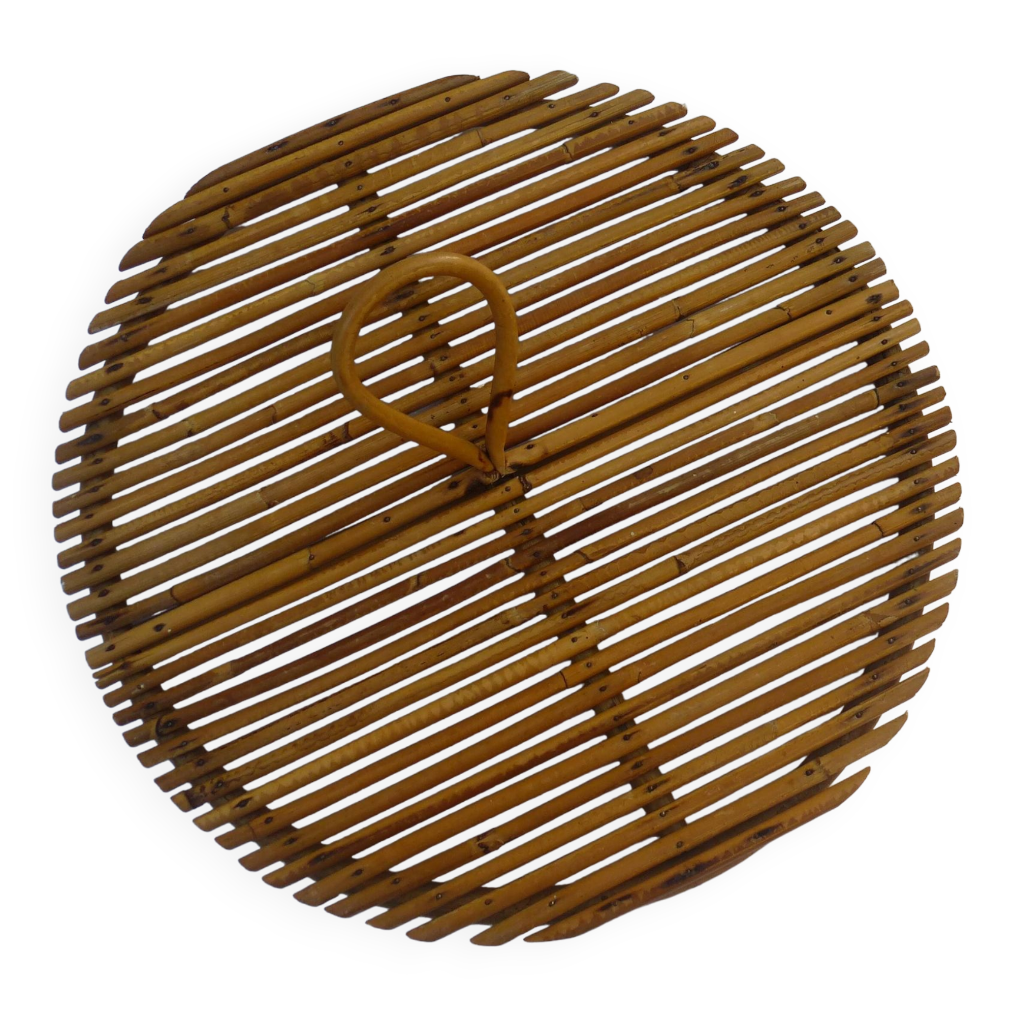 Rattan tray, vintage 1970