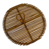 Rattan tray, vintage 1970