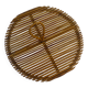 Rattan tray, vintage 1970