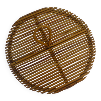 Rattan tray, vintage 1970