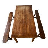 Table de ferme et ses deux bancs