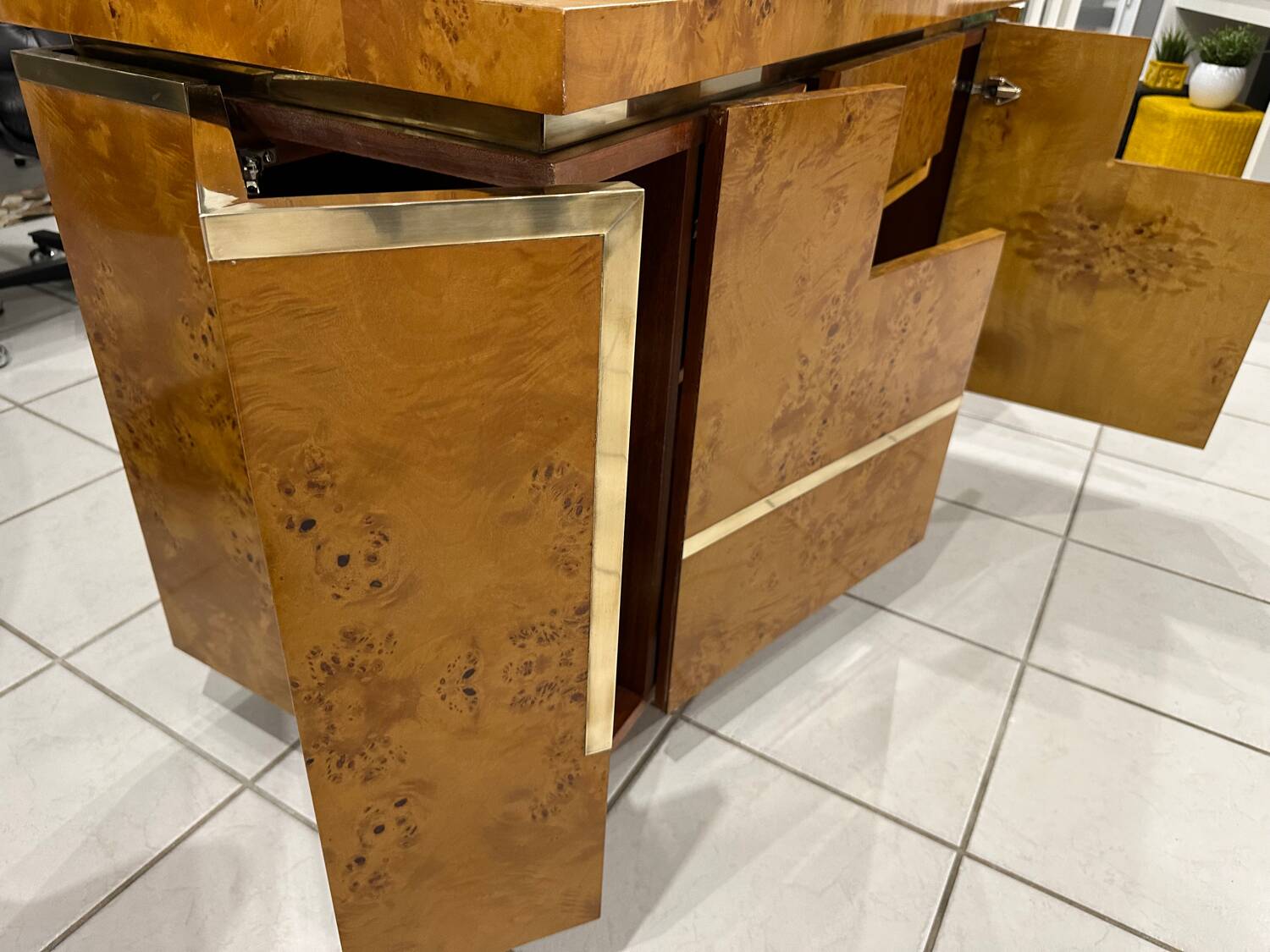Jean Claude Mahey Roche Bobois vintage 1970s bar cabinet sideboard