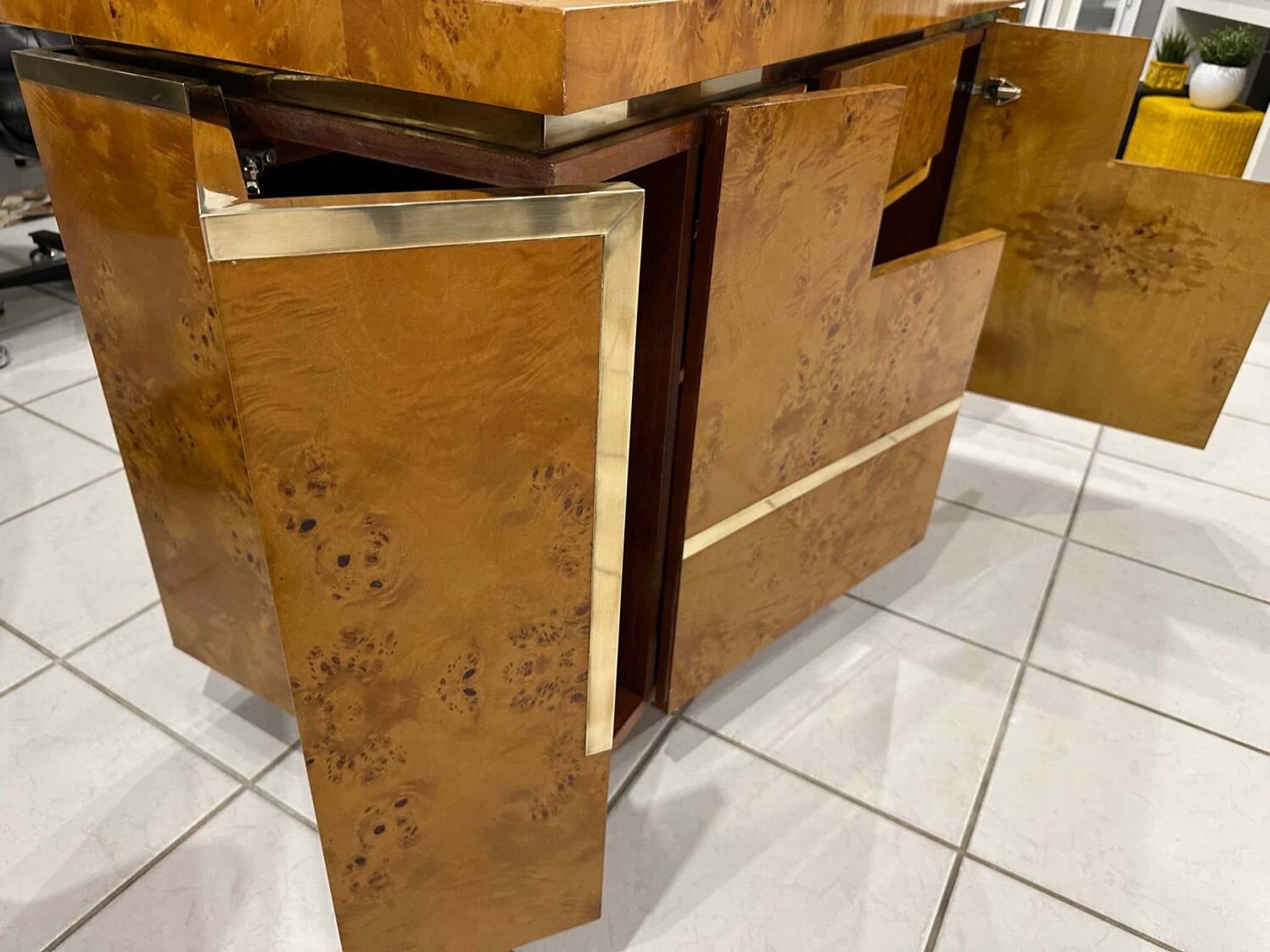 Jean Claude Mahey Roche Bobois vintage 1970s bar cabinet sideboard