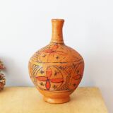 Old Berber vase in painted terracotta