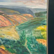 Original Swedish Oil on Canvas – "Landscape" by Lalla Blecher – Signed – Dated 1994 – Framed – 63 × 53 cm (24.8" × 20.9")