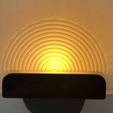 Vintage wall lamp "Diva" Ezio Didone for Arteluce, sandblasted glass and black metal, Italy 1970