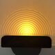 Vintage wall lamp "Diva" Ezio Didone for Arteluce, sandblasted glass and black metal, Italy 1970