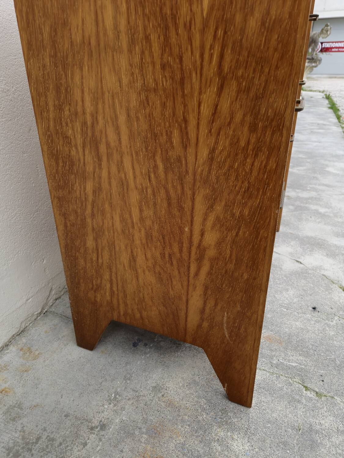 Vintage chest of drawers with compass feet, 1950s, 4 drawers