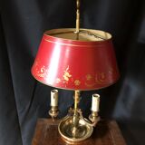 Lampe bouillotte XIXème bronze dore 3 bras de lumiere