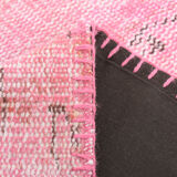 4x7 Soft Pink Vintage Patchwork Rug 225x123Cm