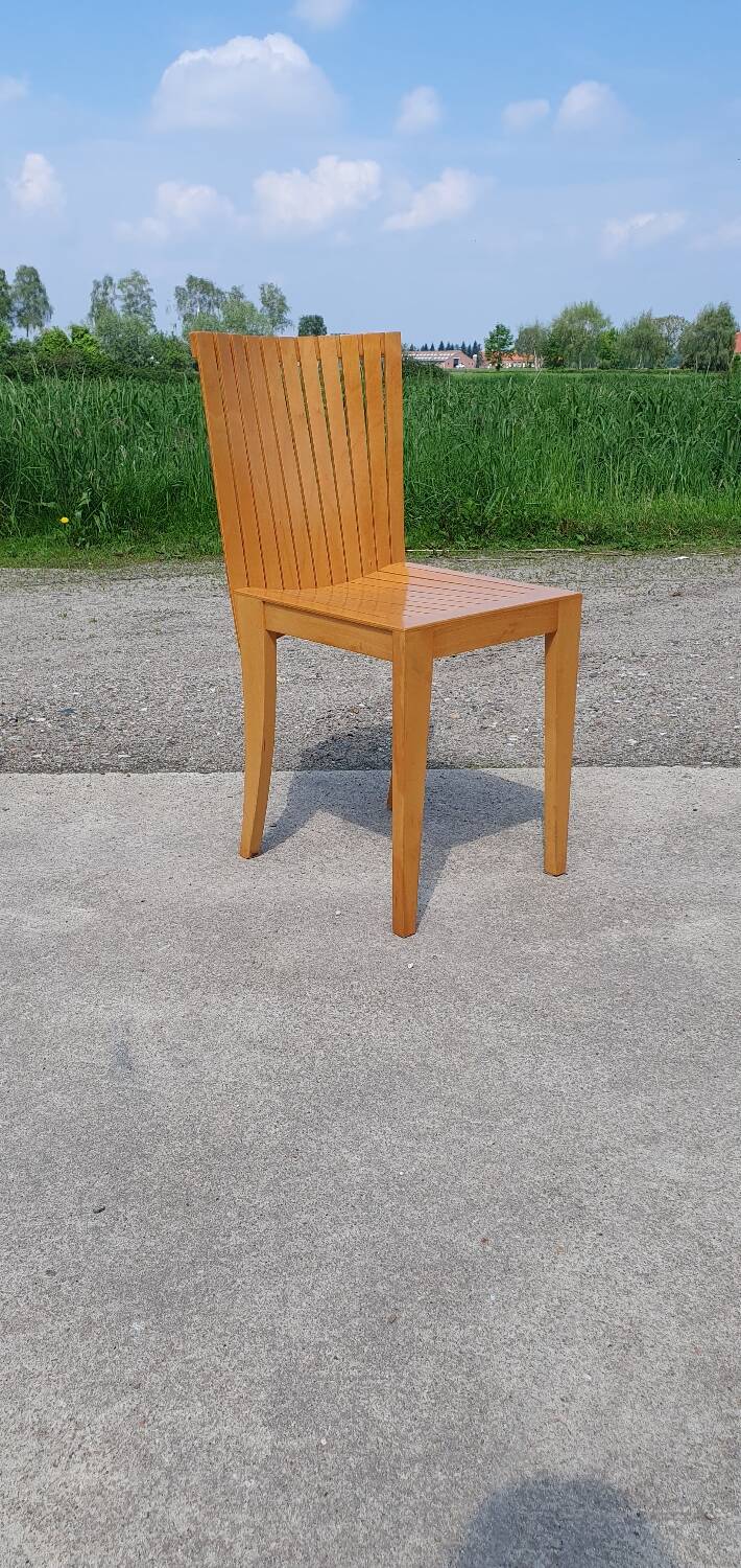 Set 4 - plywood beech dining chair Dutch design postmodern