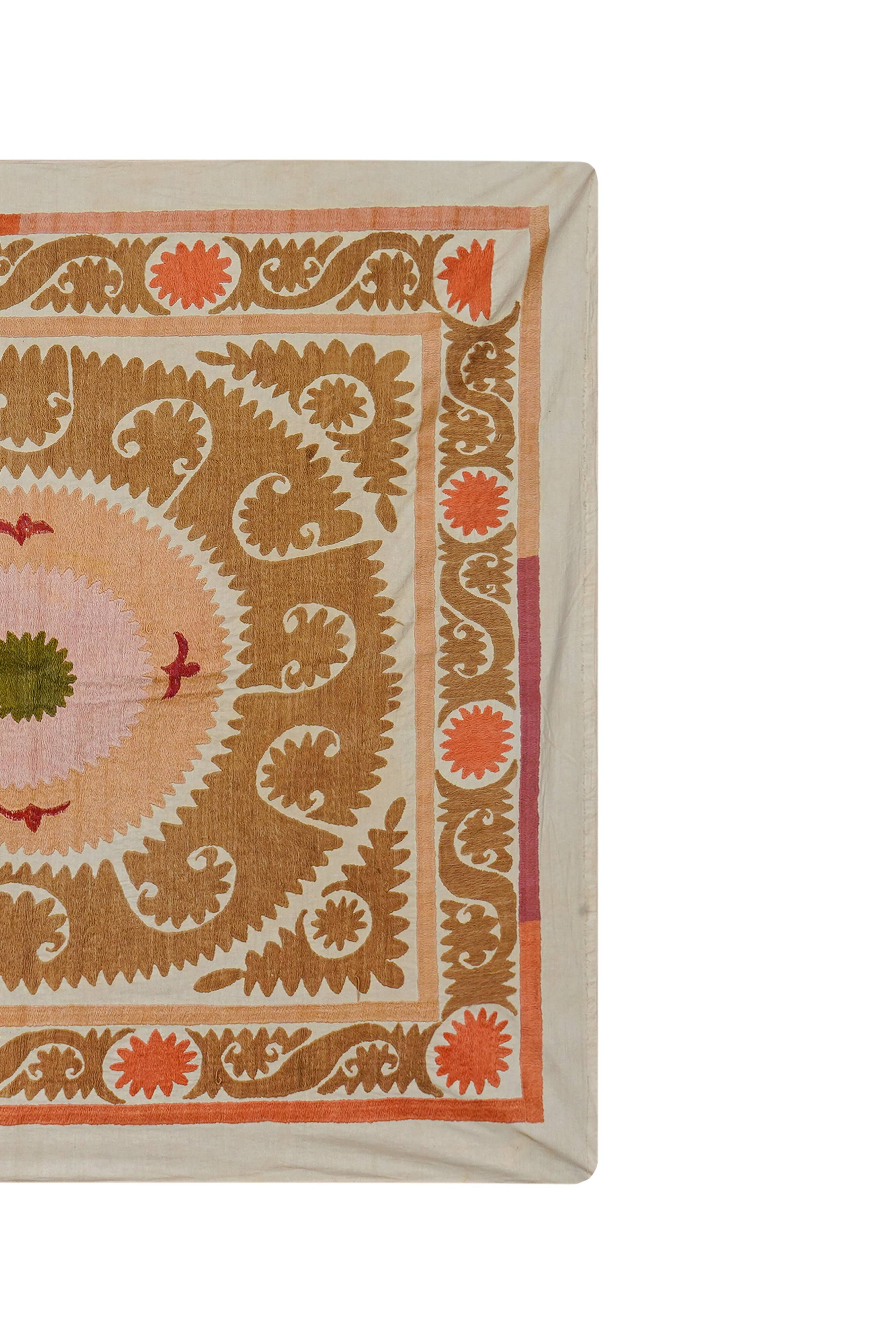 Vintage Turkish hand-knotted rug 126x138 cm