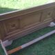 Art Deco bed in solid oak 190x142cm