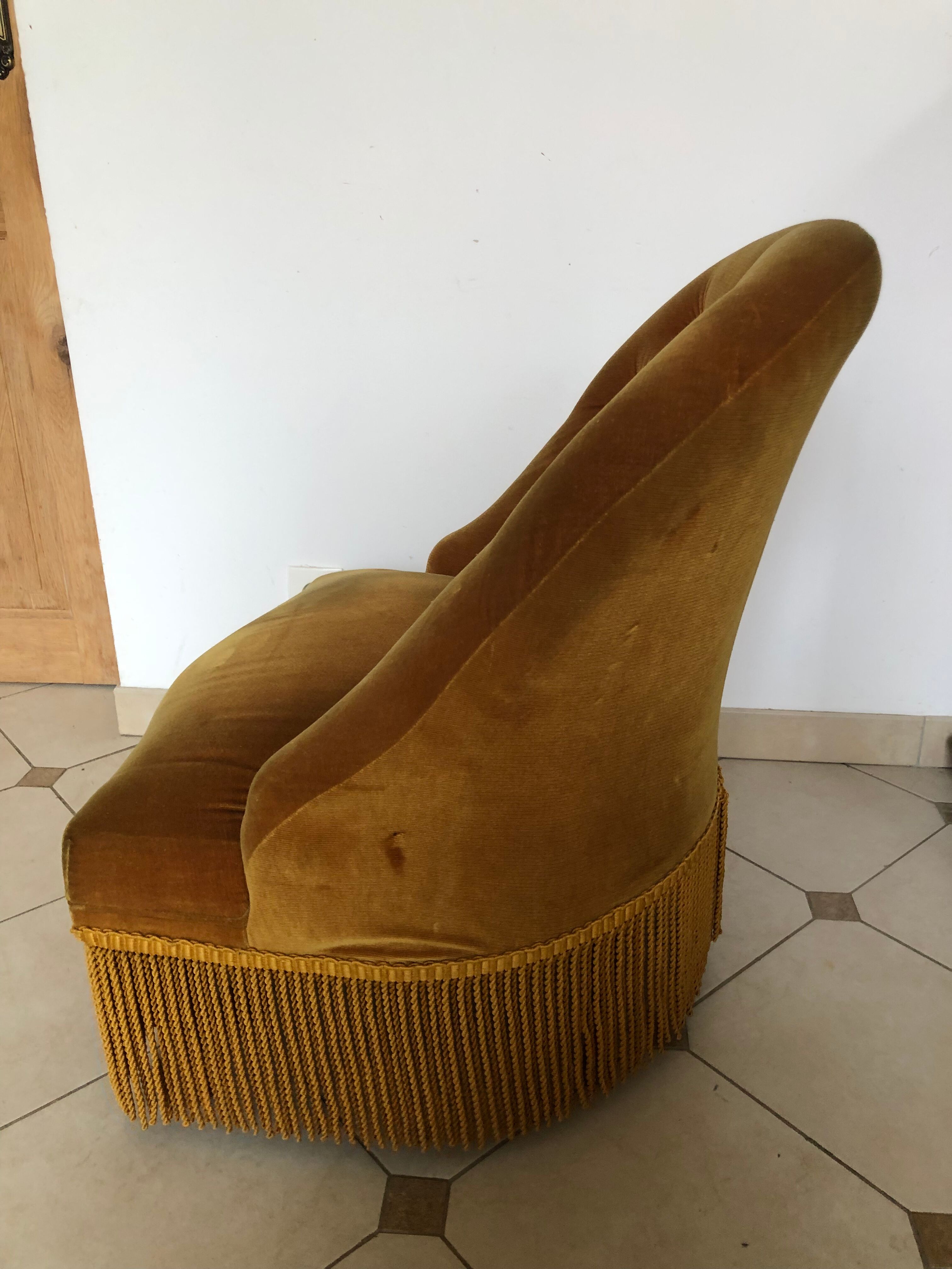 Fauteuil crapaud vintage